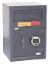 Front loading depository safe with electronic key pad