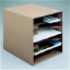 Mail Sorter: Steel stationery desktop organizer
